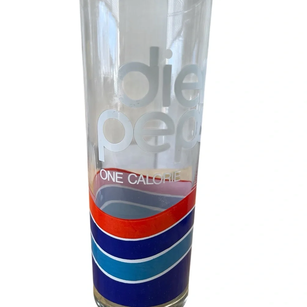 Retro Pepsi and Tab Glass Set - Red, Blue, White‎